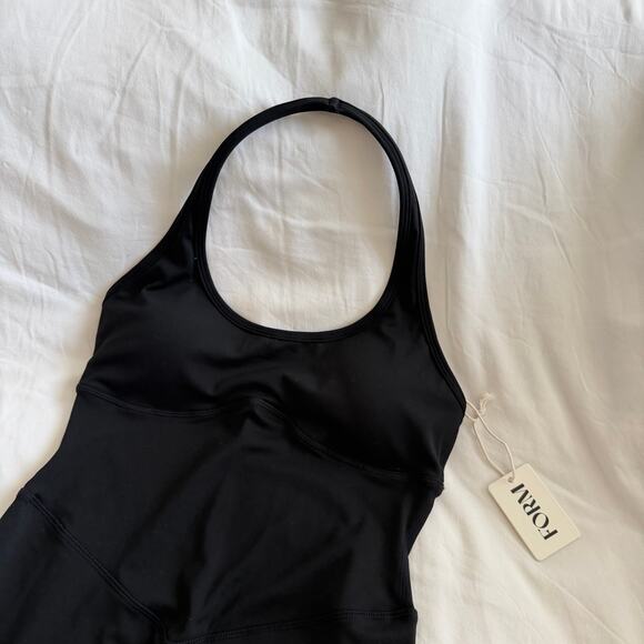 NWT Form Activewear Halter Onesie Black Bodysuit Jumpsuit Size M - Picture 4 of 9